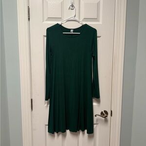 Old Navy Deep Green Long Sleeve Dress